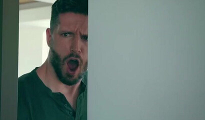 Charging the rent to a new chubby tenant with huge natural tits and big apple-shaped ass