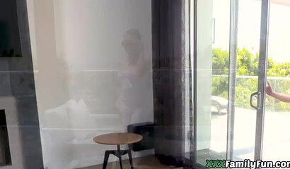 Young dude thinks his stepmom has the best ass so he fucks her when daddy's not watching