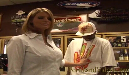 Liquor store is the best place for meeting a tight ass blonde willing to fuck a black dick