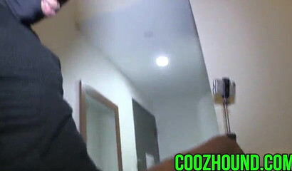 Horny dudes with huge black dicks fucking two black and white fat ass bitches in a motel