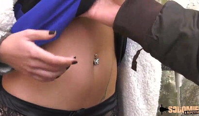 Brunette milf gets an insane ass fucking session while outside enjoying the great outdoors