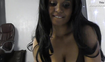 Nasty Indian mom takes of her clothes, shows her big ass and plays with her tight wet cunt
