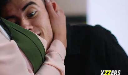 Fat ass MILF seduces much younger guy by sucking his cock and letting him spear her wet pussy