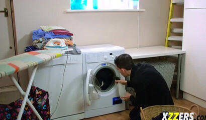 Fat ass MILF seduces much younger guy by sucking his cock and letting him spear her wet pussy