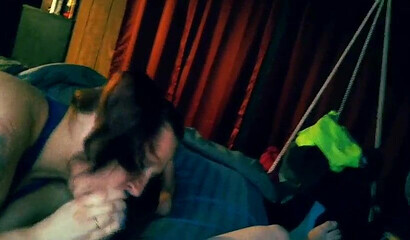 Fat ass amateur is nailed hard in her pussy before her face is covered by fountains of cum