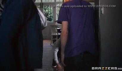 Big bottom ebony teacher seduces her student who destroys her wet cunt with his fat cock