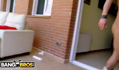 Fat ass Latina MILF deep throats her lover in order to prepare his large cock to sodomize her