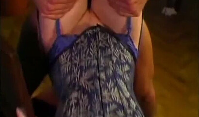Mature blonde with nice natural tits and a huge ass gets wrecked from behind by her man