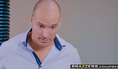 Three chicks with nice booties team up on one bald guy in a hotel room in a hot foursome