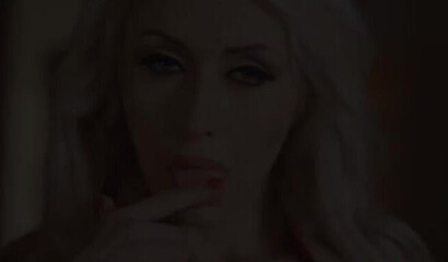 Hot blonde shows us a wonderful solo show before being ravaged hard by a big black cock