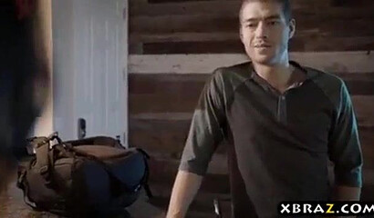 Thick MILF with a fat ass mounts a horny dude and pops her pussy on his fat cock slowly