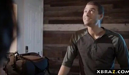 Thick MILF with a fat ass mounts a horny dude and pops her pussy on his fat cock slowly