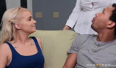 Mom with huge titties gets bent over and fucked by a hung dude who spanks her a lot