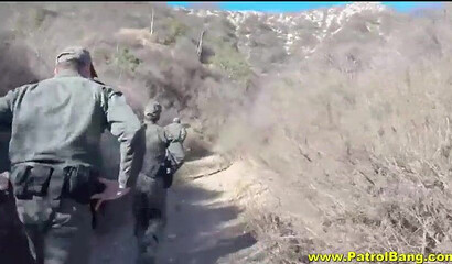 Brunette babe with an amazing fat ass gets naked in the outdoors and gets fucked hard