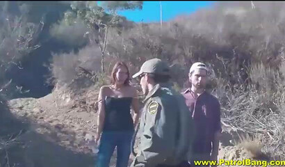 Brunette babe with an amazing fat ass gets naked in the outdoors and gets fucked hard