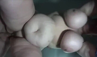 Pale MILF with a pair of massive titties gest her big fat booty cheeks clapped by stud