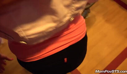 Latina MILF with a fat ass accidentally reveals panties and gets pounded hard in POV