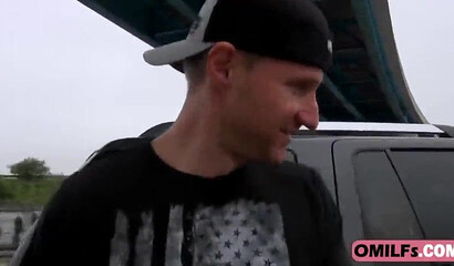 Gorgeous MILF seduces a young dude to bang her pussy hard while her tanned butt bounces