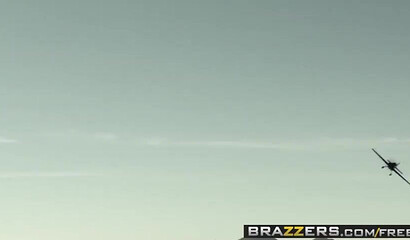 Sexy pilot slut with a big round butt gets some hardcore cunt pounding by the copilot