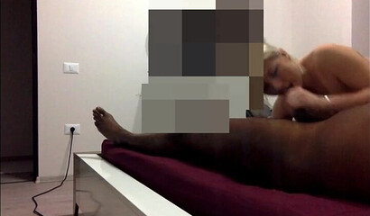 Blondie pleasures black cock and gets creampie