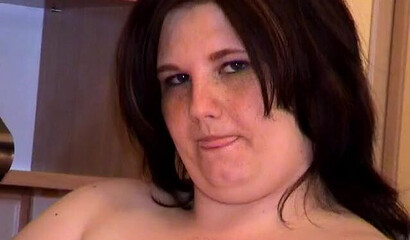 BBW with big tits Agatha going hard on herself