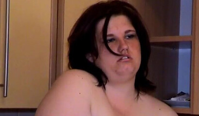 BBW with big tits Agatha going hard on herself