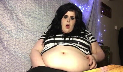 Brunette fat slut teasing you with those curves