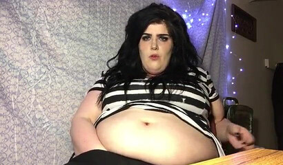 Brunette fat slut teasing you with those curves