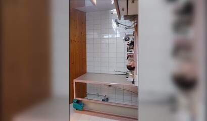 Adorable bathroom fuck with amateur blonde slut