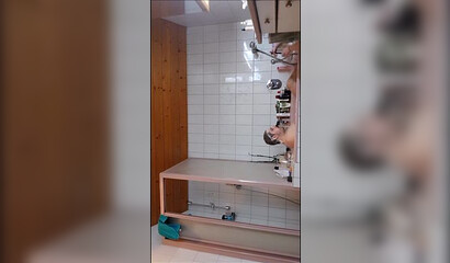 Adorable bathroom fuck with amateur blonde slut