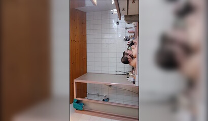 Adorable bathroom fuck with amateur blonde slut