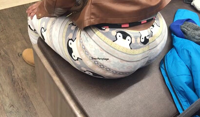 Spying on bootylicious mom at the shoe store