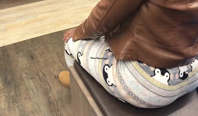 Spying on bootylicious mom at the shoe store