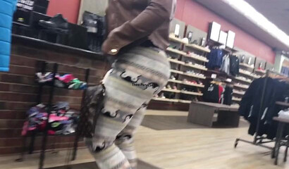 Spying on bootylicious mom at the shoe store