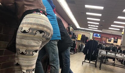 Spying on bootylicious mom at the shoe store