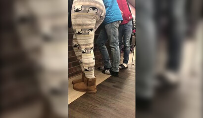 Spying on bootylicious mom at the shoe store