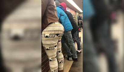 Spying on bootylicious mom at the shoe store