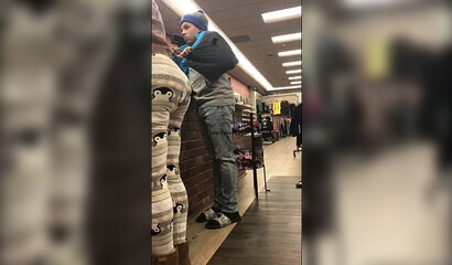 Spying on bootylicious mom at the shoe store