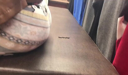 Spying on bootylicious mom at the shoe store