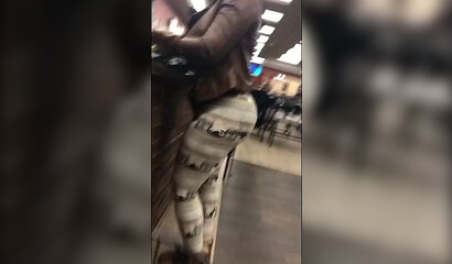 Spying on bootylicious mom at the shoe store