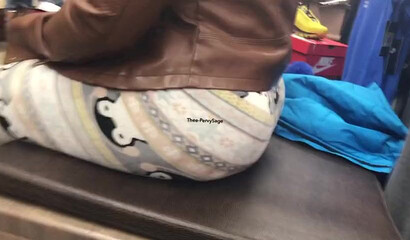 Spying on bootylicious mom at the shoe store