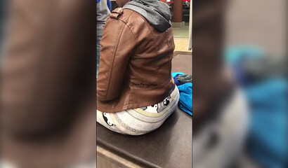 Spying on bootylicious mom at the shoe store