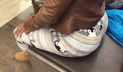 Spying on bootylicious mom at the shoe store