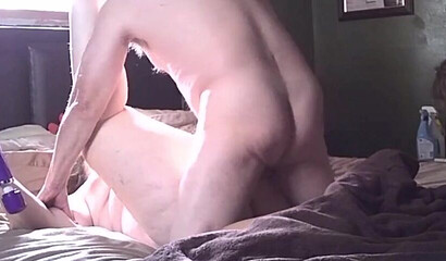 Wife finishes herself with dildo after hardcore pounding