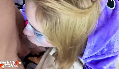 Unicorn slut screams as he pounds her in the doggystyle