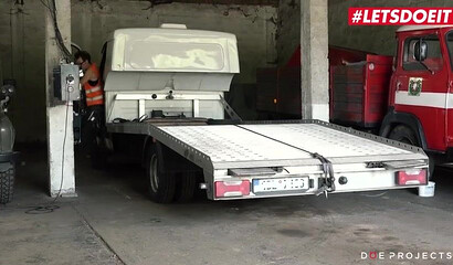 Redhead Russian Eva Berger deepthroated in public