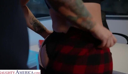 Hungry mom Ivy Lebelle milks young Lucas Frost