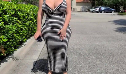 Lucky guy picks up a fiery big ass Latina slut