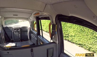 British slut has anal sex in the cab