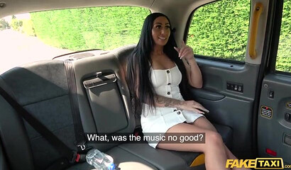 British slut has anal sex in the cab